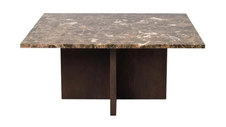 BROOKSVILLE SOFFBORD KVADRATISKT BRUN MARMOR