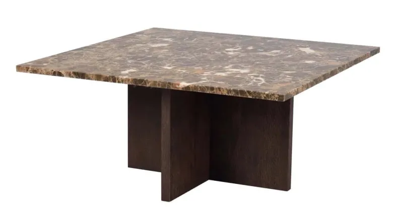 BROOKSVILLE SOFFBORD KVADRATISKT BRUN MARMOR