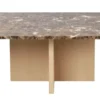 BROOKSVILLE SOFFBORD KVADRATISKT VITPIGMENTERAD/BRUN MARMOR