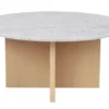 BROOKSVILLE SOFFBORD RUND VITPIGMENTERAD/VIT MARMOR 90cm