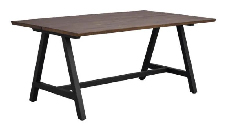 Carradale matbord 170 brun ek/A-ben svart metall