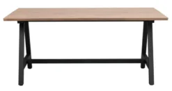 Carradale matbord 170 ek/A-ben svart metall