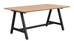 Carradale matbord 170 ek/A-ben svart metall