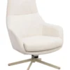 Conroe fåtölj ljusbeige tyg/beige metall snurr