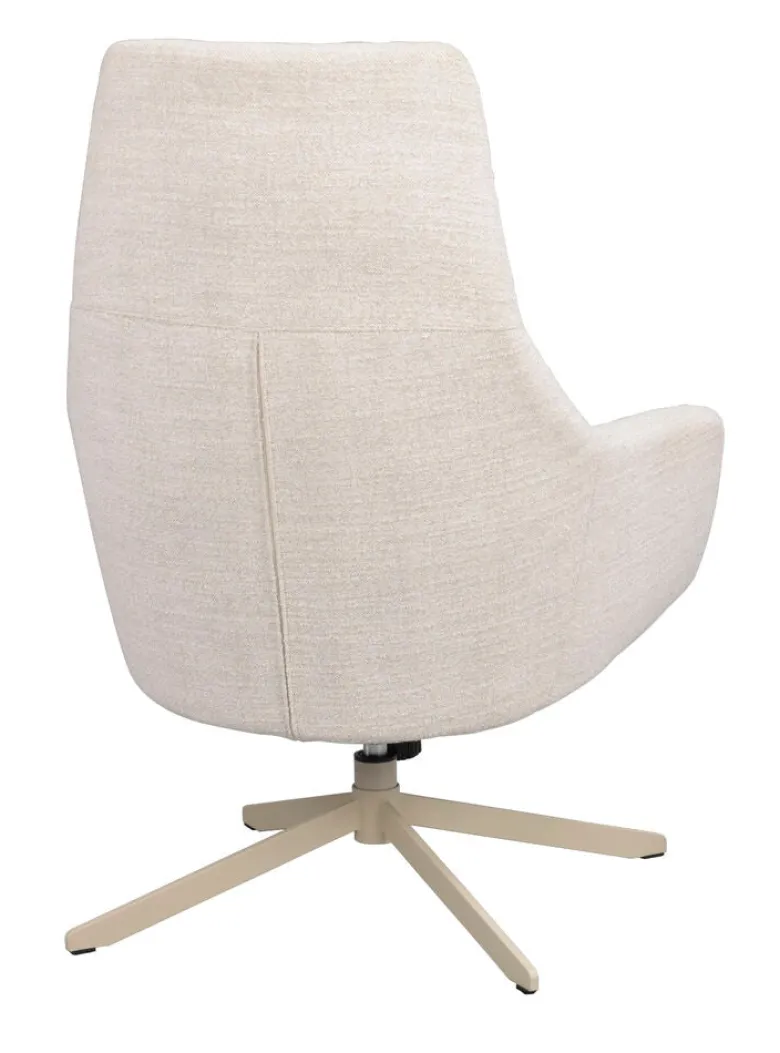 Conroe fåtölj ljusbeige tyg/beige metall snurr