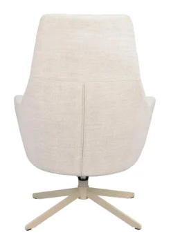 Conroe fåtölj ljusbeige tyg/beige metall snurr