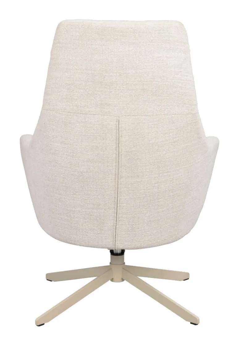 Conroe fåtölj ljusbeige tyg/beige metall snurr