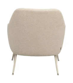 Eldwin fåtölj beige tyg/beige metall