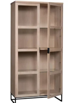 EVERETT VITRINSKÅP VITPIGMENTERAD/SVART