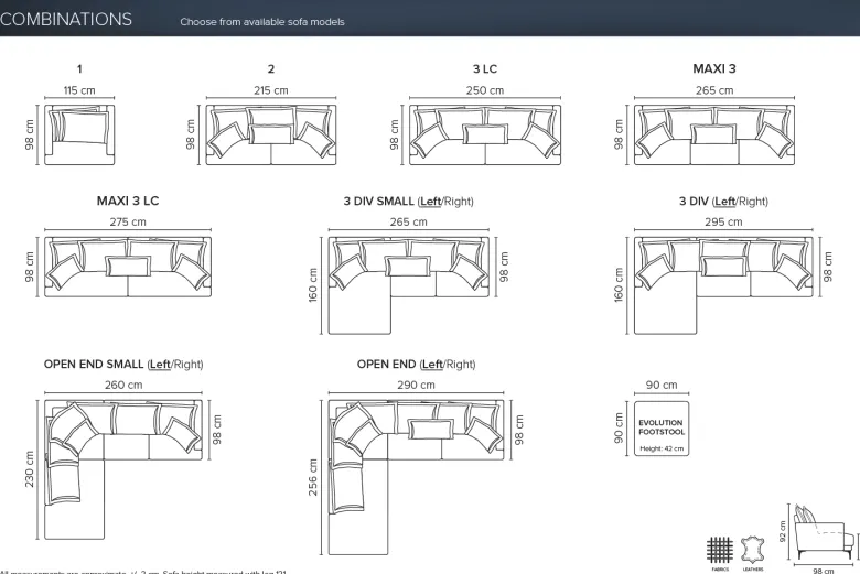 Evolution 3-sits LC Soffa