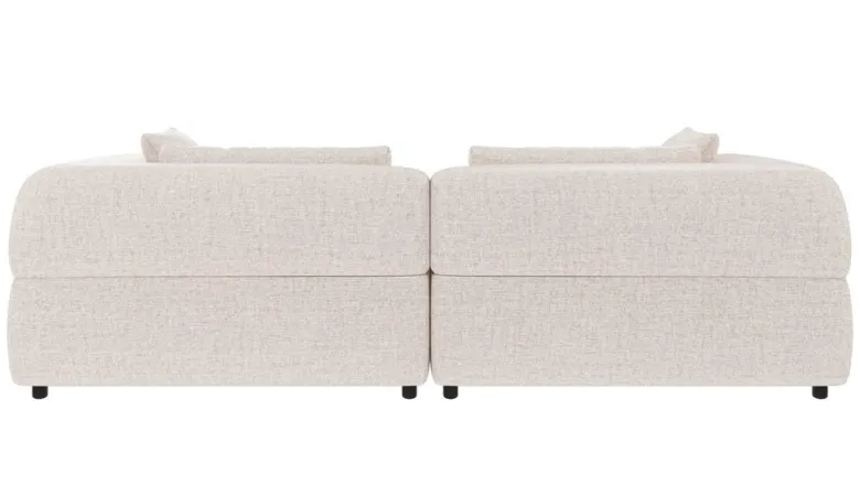 Falkner soffa 3-sits ljusbeige tyg Oscar #1 (k3)