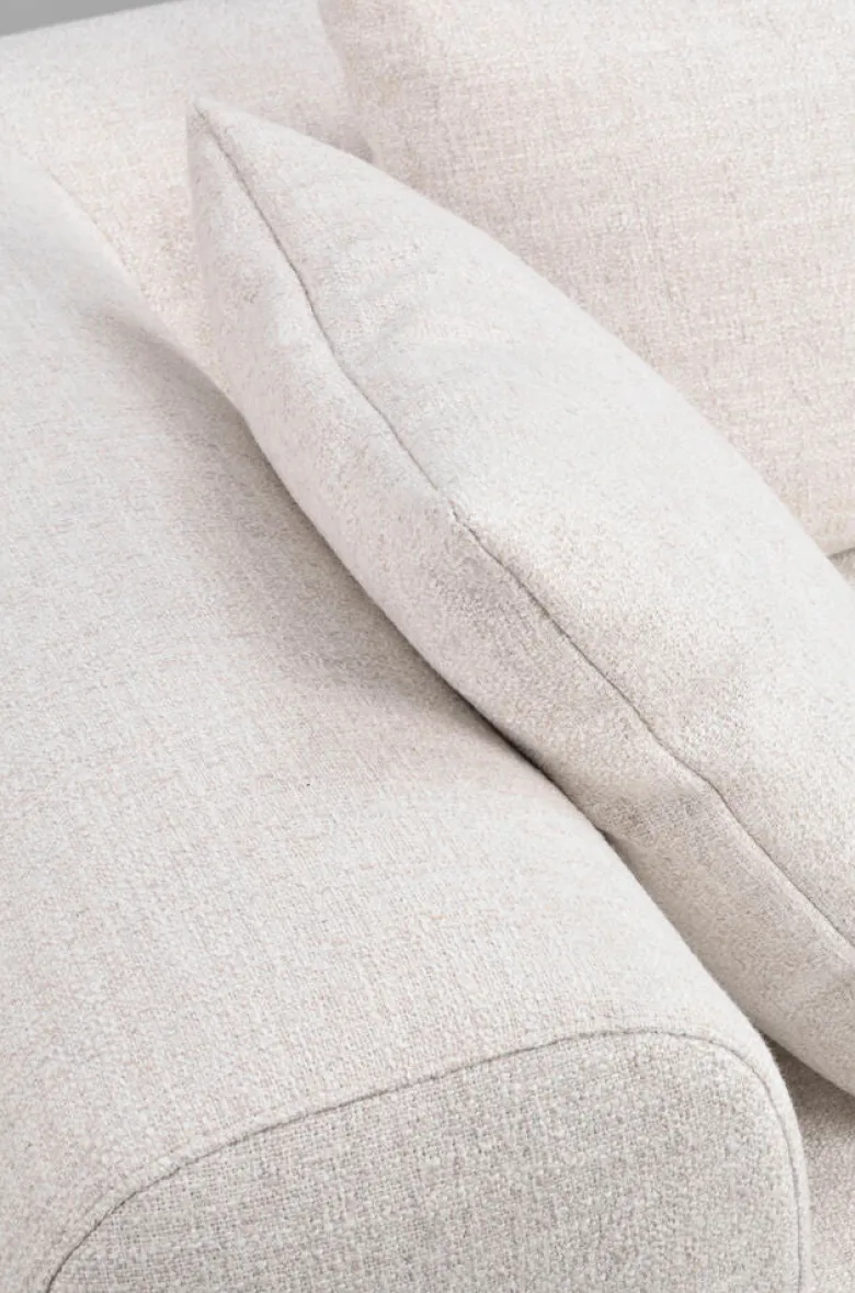 Falkner soffa 3-sits ljusbeige tyg Oscar #1 (k3)