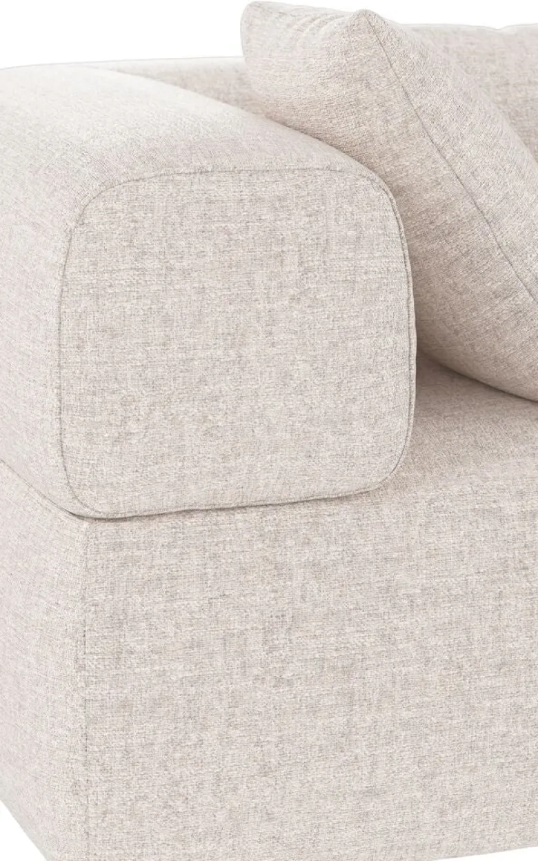 Falkner soffa 3-sits ljusbeige tyg Oscar #1 (k3)
