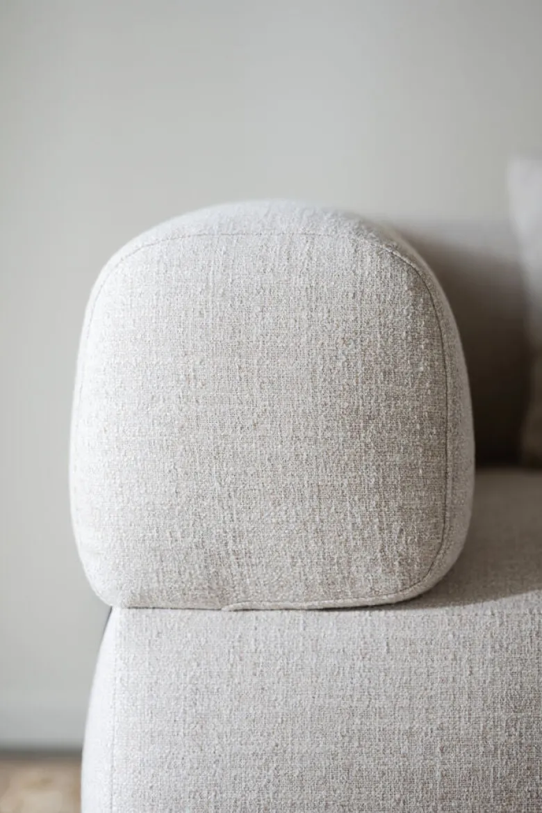 Falkner soffa 3-sits ljusbeige tyg Oscar #1 (k3)
