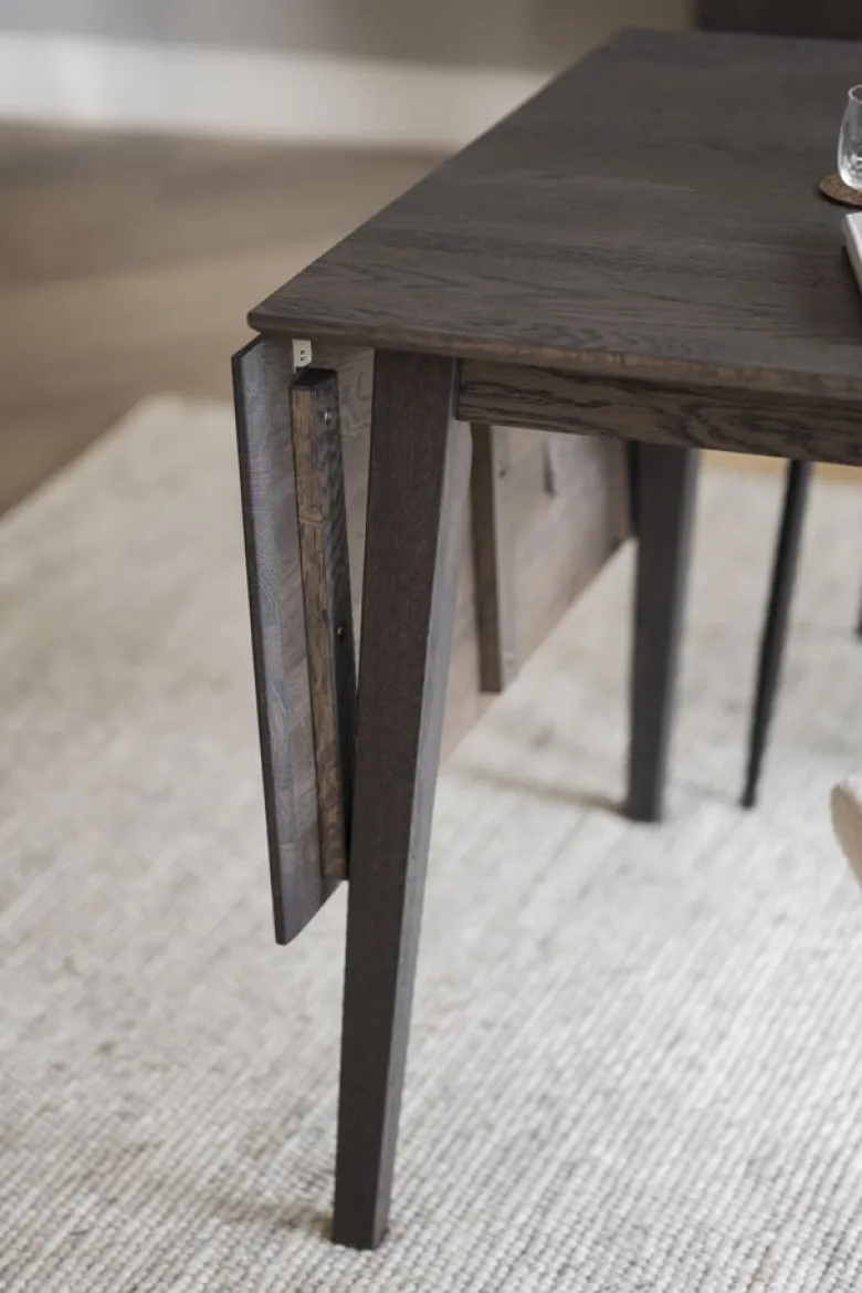 Filippa klaffbord 120+45 mörkbrun ek
