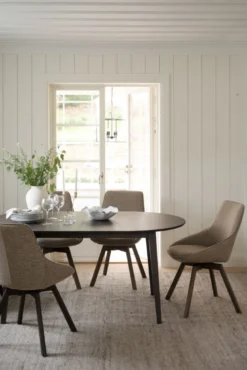 Filippa matbord ovalt 170/210 ek mörkbrun