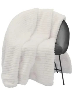 Grace Pläd L - Ivory 140×220cm