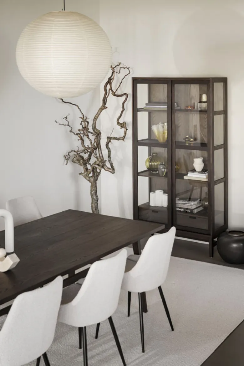 Hazelton vitrinskåp 2D 2L brun ek