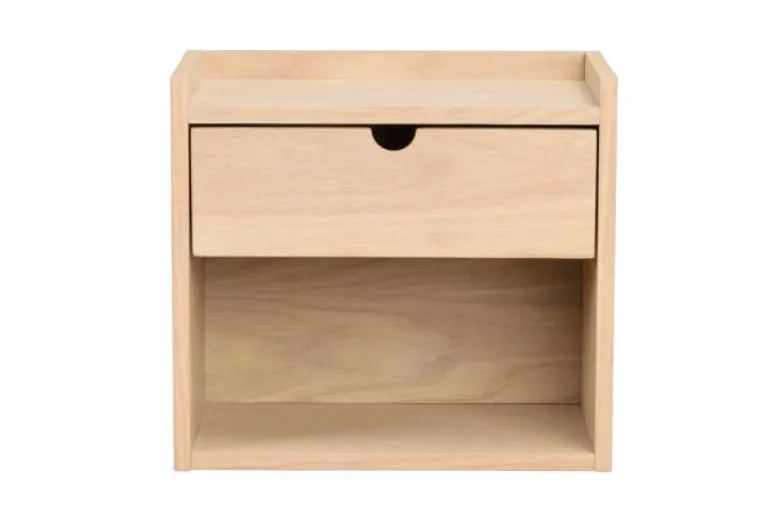 Hillmond väggskåp/sängbord 1L 40 vitpigmenterad ek