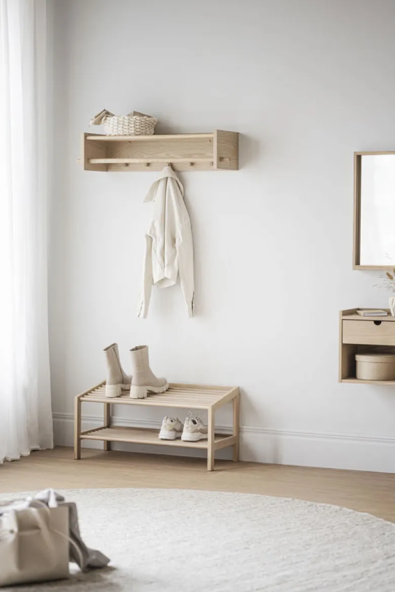 Hillmond väggskåp/sängbord 1L 40 vitpigmenterad ek