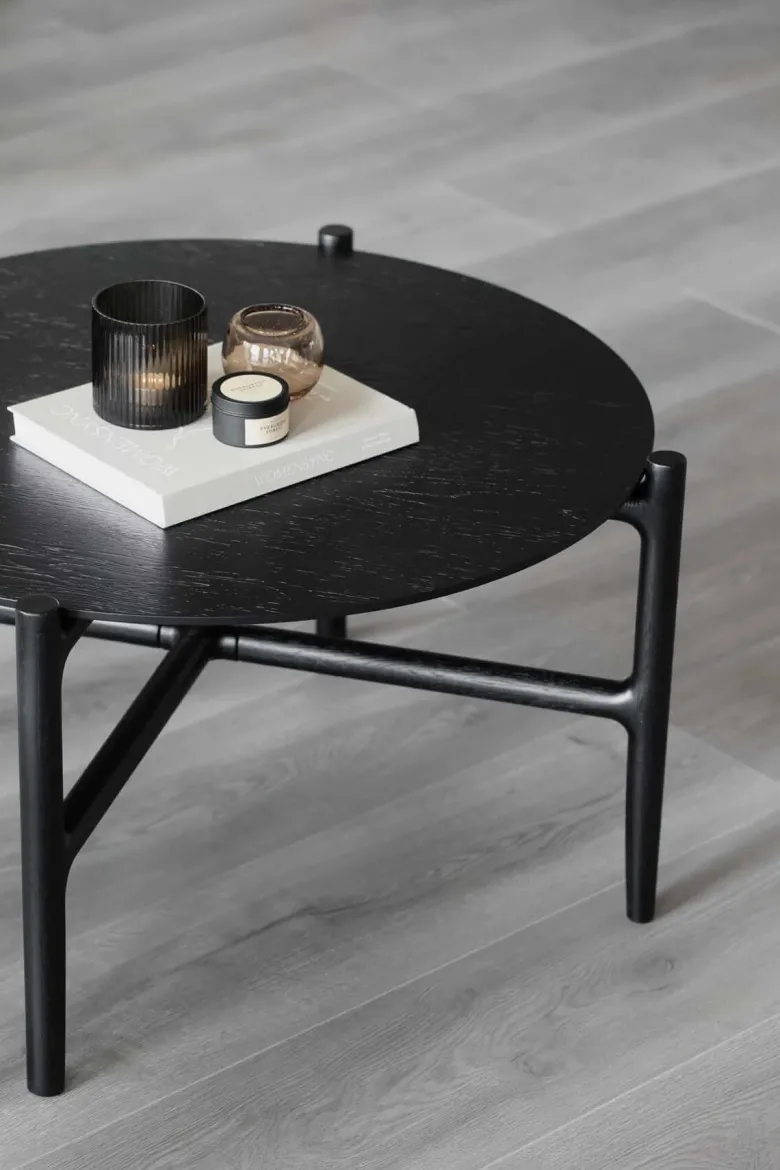 HOLTON SOFFBORD RUND SVART 62