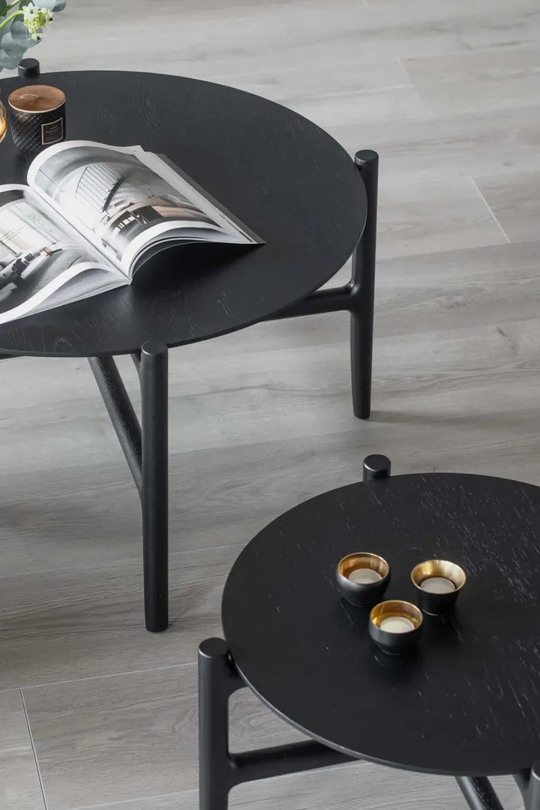 HOLTON SOFFBORD RUND SVART 62