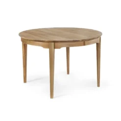 Hovdala Runt Matbord med iläggsskiva 115 cm. Oljad Ek