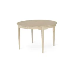 Hovdala Runt Matbord med iläggsskiva 115 cm. Vitoljad Ek