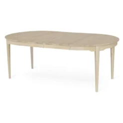Hovdala Runt Matbord med iläggsskiva 115 cm. Vitoljad Ek