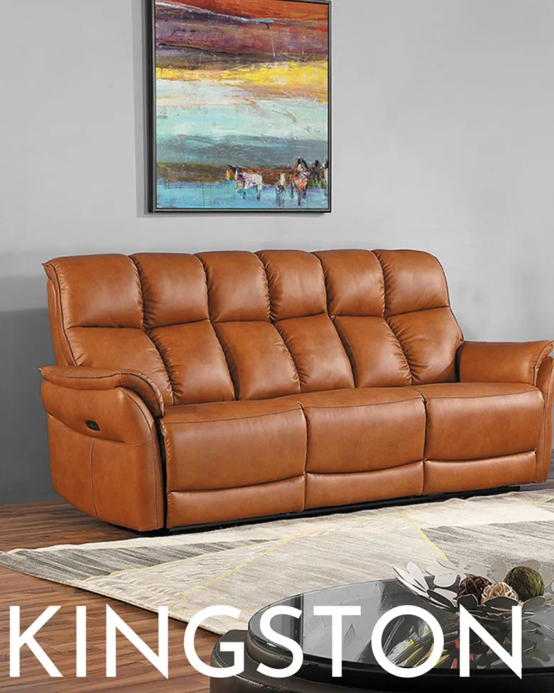 Kingston 3-sits Reclinersoffa med hög rygg