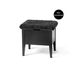 KLINTE BÄNK 45 SVART/FÅRPÄLS