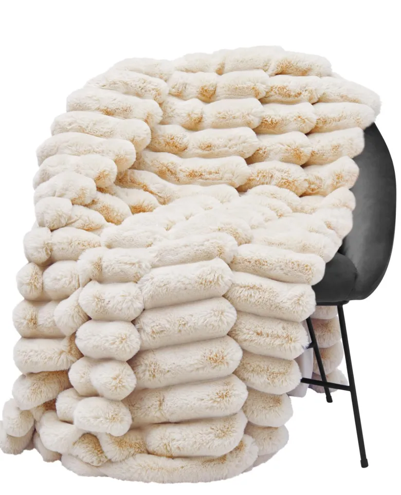Liny Blanket L - Beige Pläd