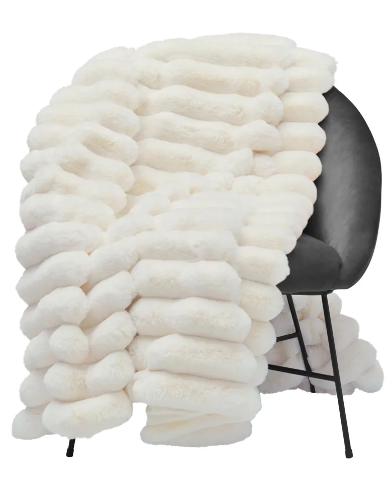 Liny Blanket L - Ivory Pläd