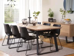 MELVILLE MATBORD VITPIGMENTERAD/SVART