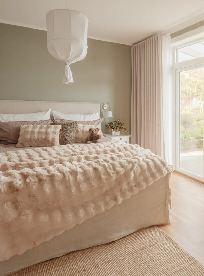 Misty Pläd 140x220 Beige Stor