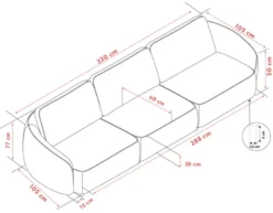 Norris 4-sits Soffa tyg Brenda