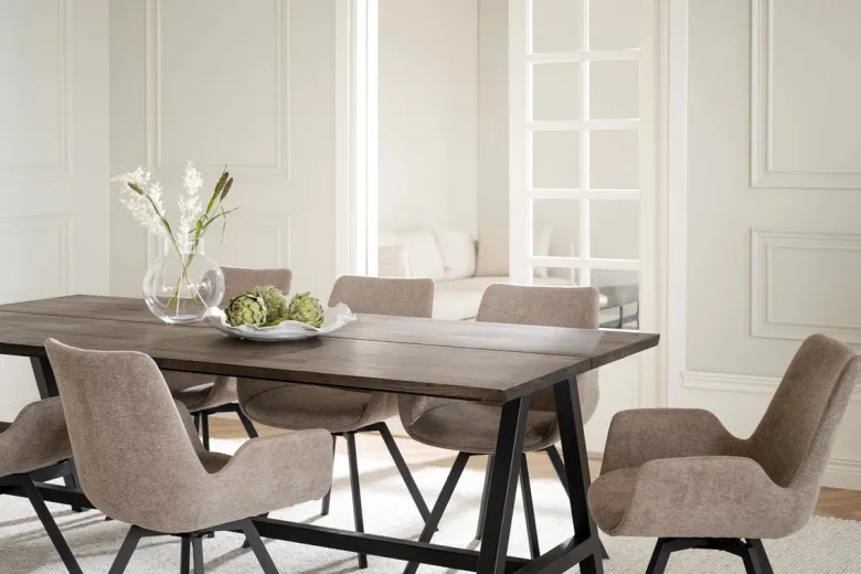 NORWELL KARMSTOL BEIGE/SVART