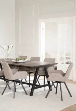NORWELL KARMSTOL BEIGE/SVART