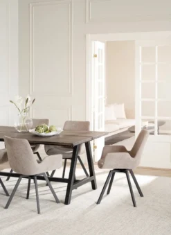 NORWELL KARMSTOL BEIGE/SVART