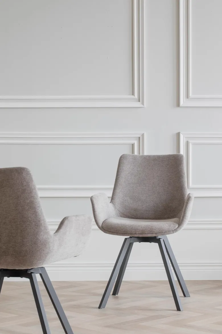 NORWELL KARMSTOL BEIGE/SVART