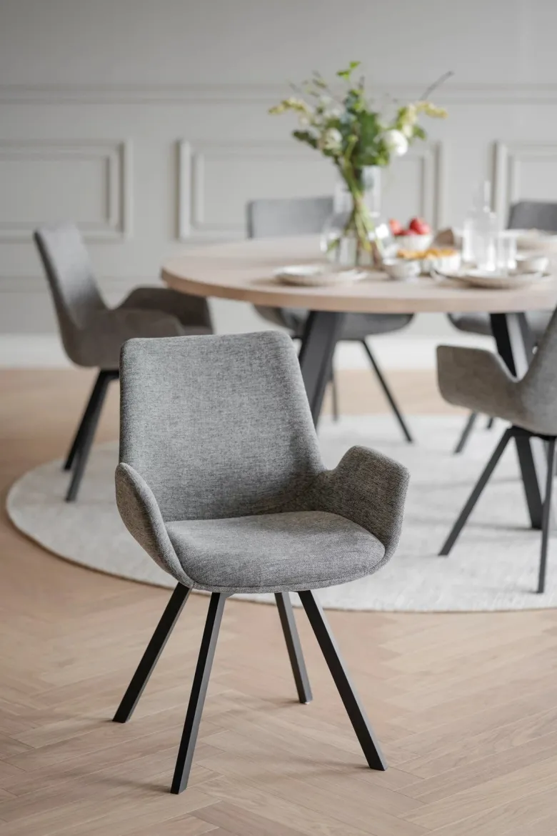 NORWELL KARMSTOL GRÅ/SVART