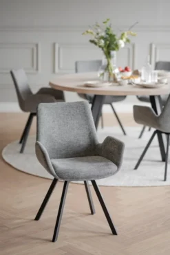 NORWELL KARMSTOL GRÅ/SVART
