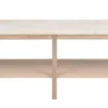 Orwel soffbord 140x60 beige travertin/vitpigmenterad ek