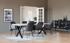 REILY KARMSTOL MÖRKGRÅ/SVART