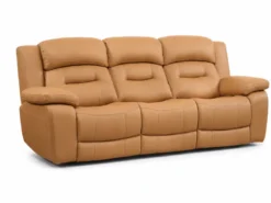 Roma reclinersoffa - Brun & Svart skinn