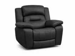 Roma reclinersoffa - Brun & Svart skinn