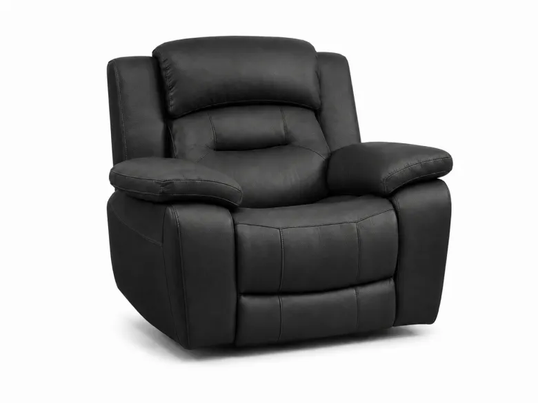 Roma reclinersoffa - Brun & Svart skinn