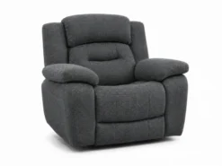Roma reclinersoffa - Tyg Mörkgrå & Beige
