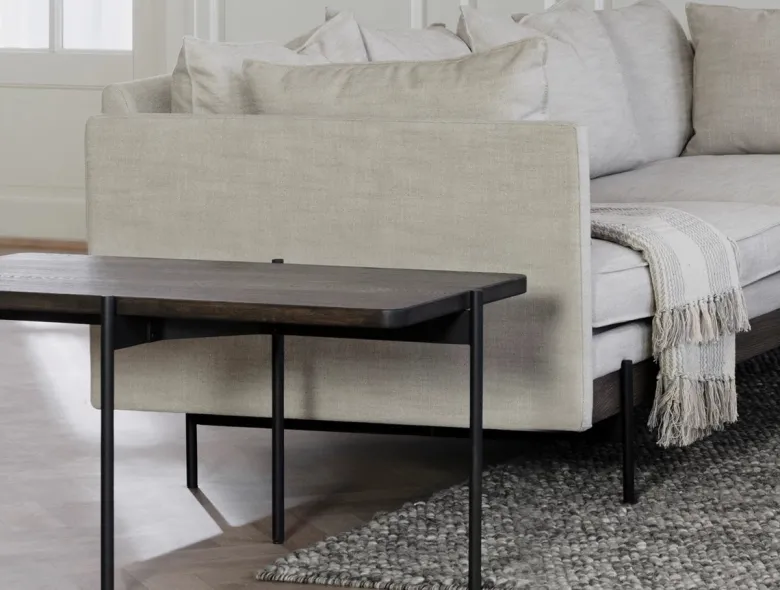 SHELTON SOFFBORD BRUN/SVART 95cm