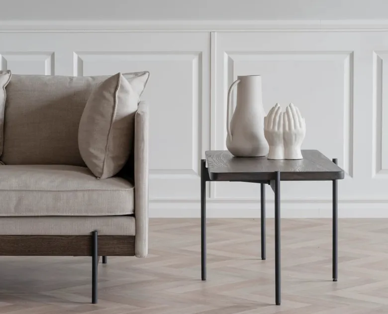SHELTON SOFFBORD BRUN/SVART 95cm